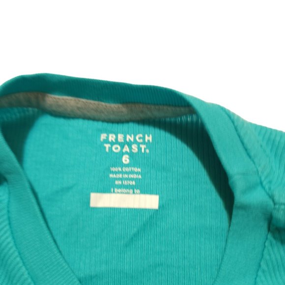 French Toast Boys‎ Rib Tee Turquoise Size 4 - Picture 3 of 3